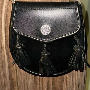 leather belt bag  with tassels John Dick. celtic style